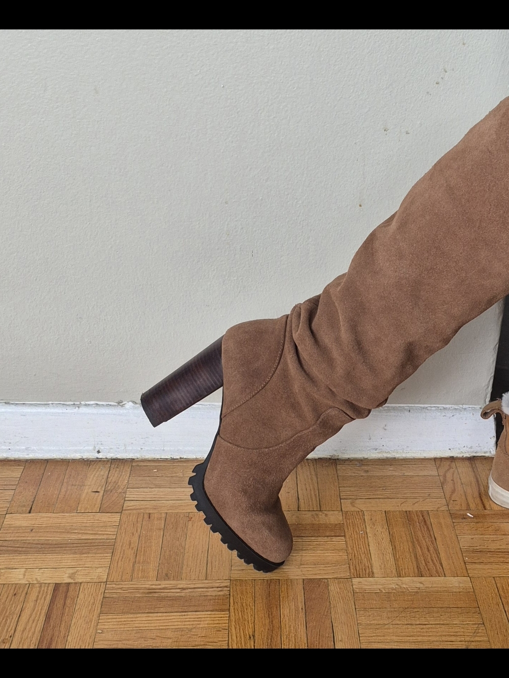 Aldo Tall Slouch Suede Knee Boots in Brown - Picture 2 of 6